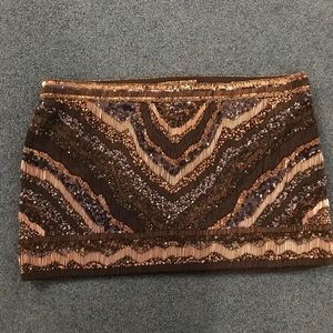 All Saint hand beaded mini skirt